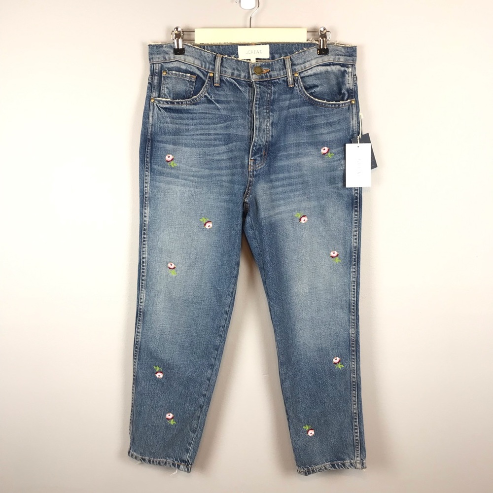NWT The Great Jeans in Prairie Wash with Rosette - Picture 5 of 7